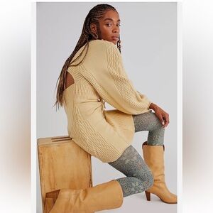 Free People Emmaline Mini Dress Cable Knit Size Large